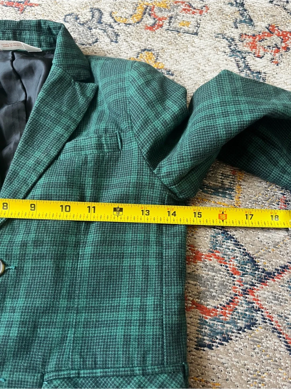 Cat & Jack Green Plaid Lined Jacket Size 5 Cotton Blend